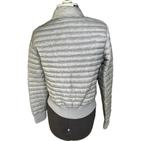 Michael Kors Women’s Packable Down Bomber Gray Jacket Small - Picture 3 of 11